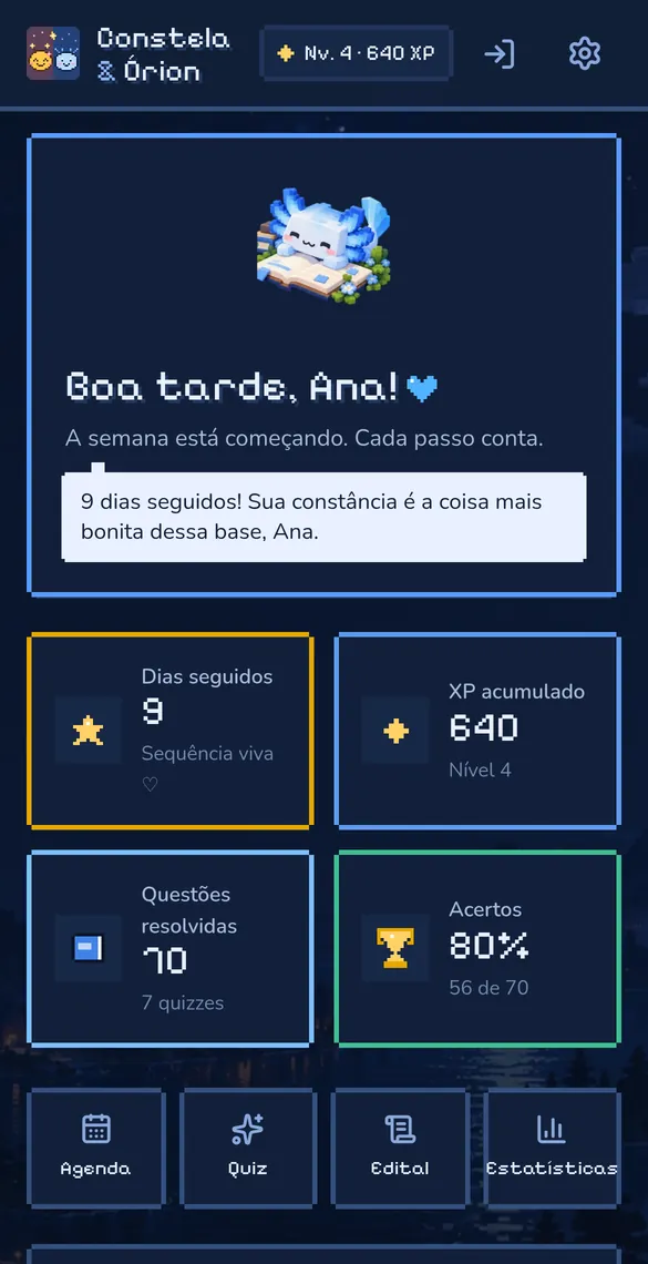 Prévia do app no celular: Minha Base